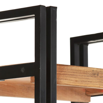 Libreria a 5 Ripiani 40x30x180cm in Legno Massello di Acacia