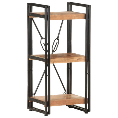 Libreria a 3 Ripiani 40x30x80 cm in Legno Massello di Acacia