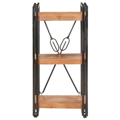 Libreria a 3 Ripiani 40x30x80 cm in Legno Massello di Acacia