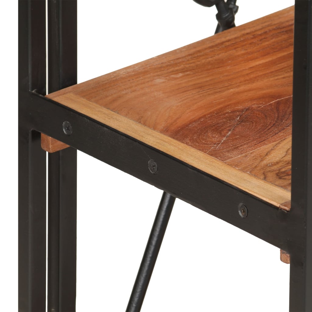 Libreria a 3 Ripiani 40x30x80 cm in Legno Massello di Acacia
