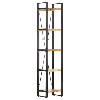 Libreria a 5 Ripiani 40x30x180 cm in Legno Massello di Mango