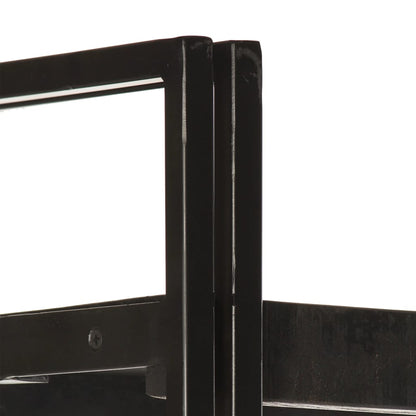 Libreria a 3 Ripiani 40x30x80cm Nero in Legno Massello di Mango