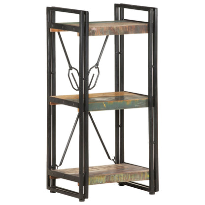 Libreria a 3 Ripiani 40x30x80 cm in Massello di Recupero