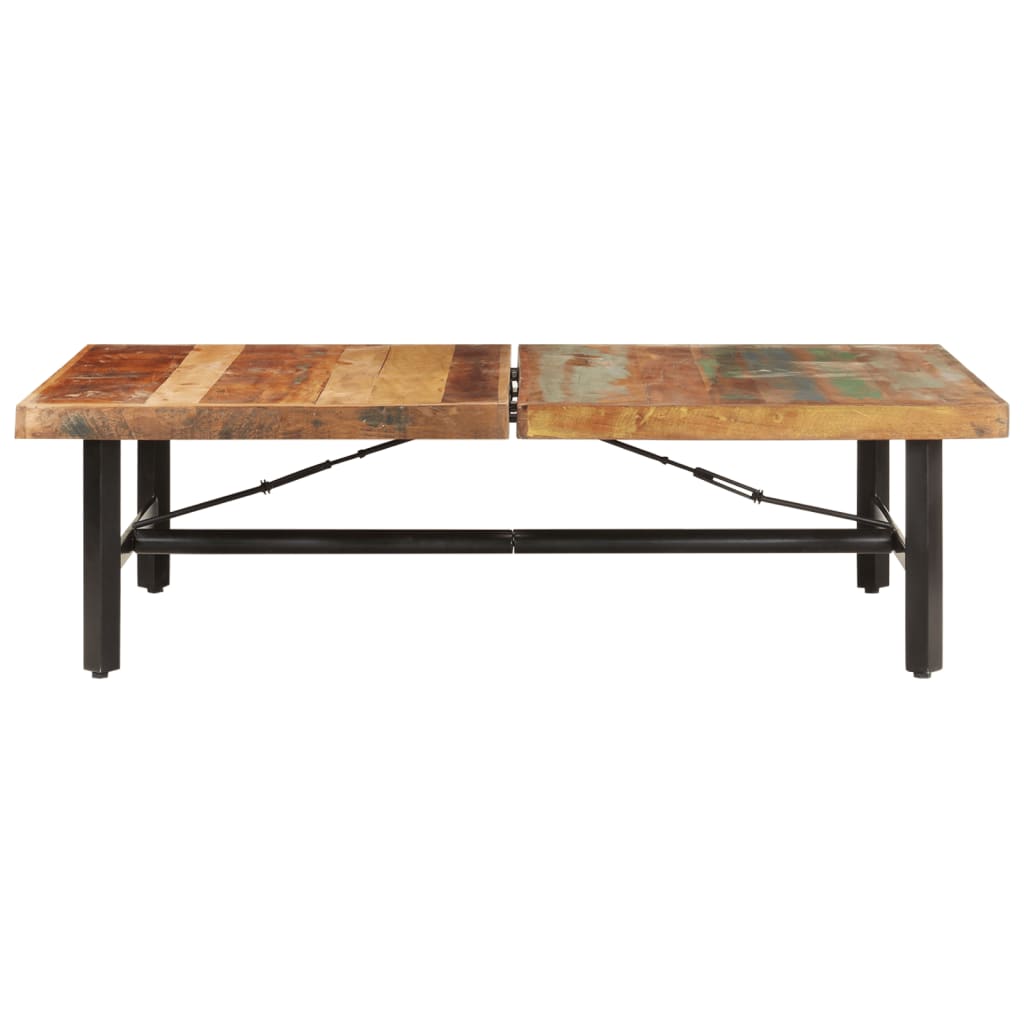 Tavolino da Salotto 142x90x42 cm in Legno Massello di Recupero