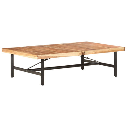 Tavolino da Salotto 142x90x42 cm in Legno Massello di Acacia