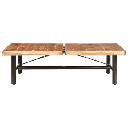 Tavolino da Salotto 142x90x42 cm in Legno Massello di Acacia