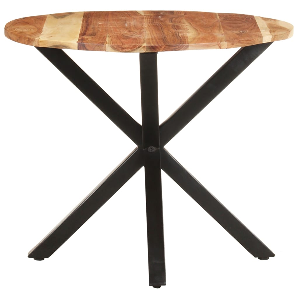 Tavolino di Servizio 68x68x56 cm in Legno Massello di Acacia