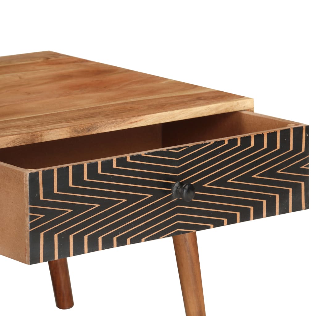 Tavolino da Salotto 100x50x39 cm in Legno Massello di Acacia