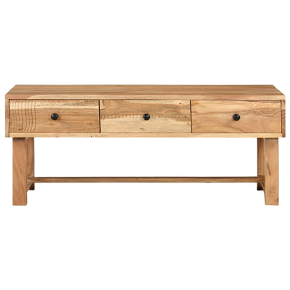 Tavolino da Salotto 100x50x40 cm in Legno Massello di Acacia