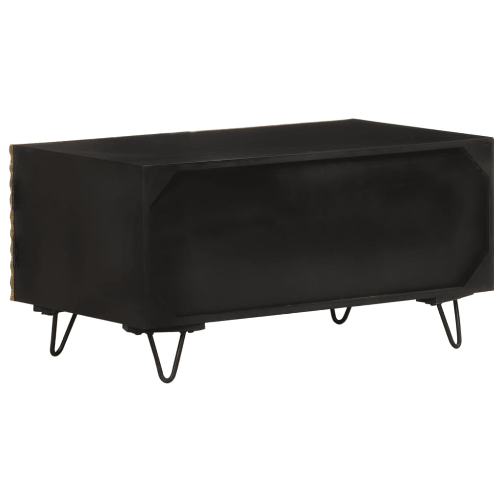 Tavolino da Salotto 90x50x45 cm in Legno Massello di Mango