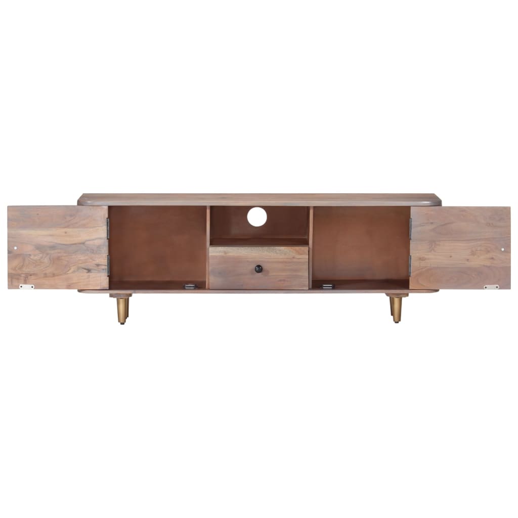 Mobile Porta TV 118x30x40 cm in Legno Massello di Acacia