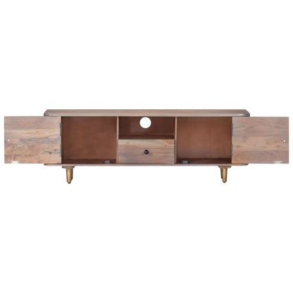 Mobile Porta TV 118x30x40 cm in Legno Massello di Acacia