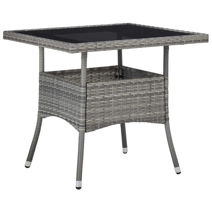 Set Mobili da Pranzo da Giardino 5 pz Grigio Polyrattan Acacia