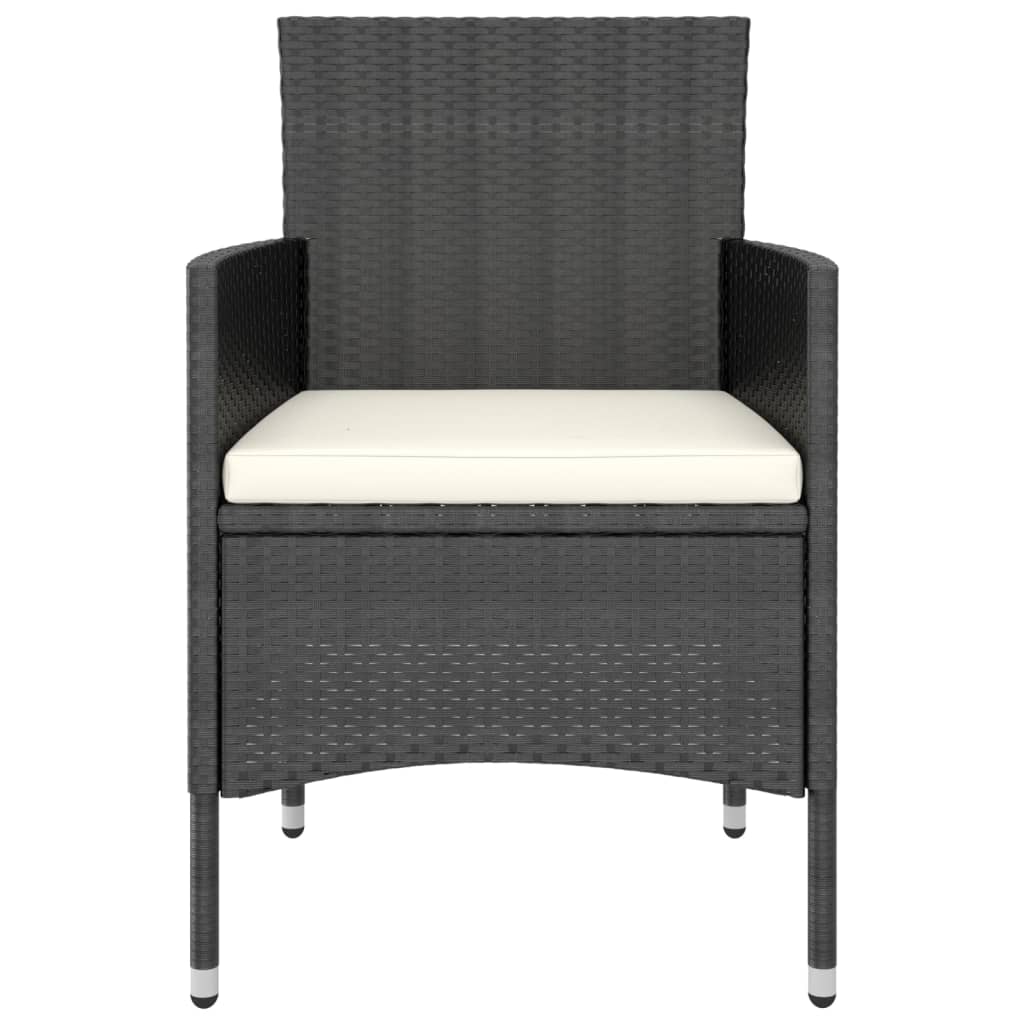 Set Mobili da Pranzo Giardino 5pz Polyrattan e Massello Acacia