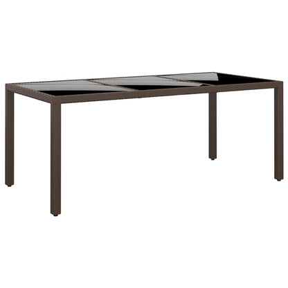 Set da Pranzo da Giardino in Polyrattan 9 pz Marrone