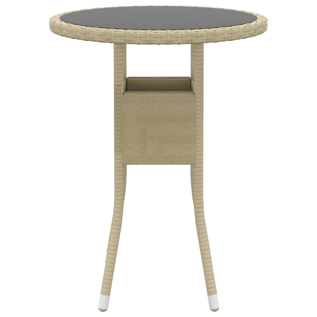 Set Mobili da Pranzo per Giardino 3 pz in Polyrattan Beige