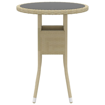 Set Mobili da Pranzo per Giardino 3 pz in Polyrattan Beige