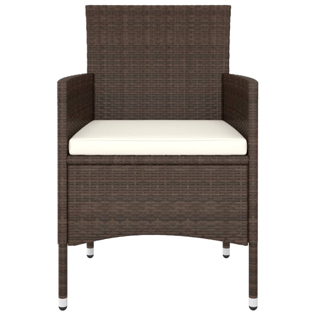 Set Divani da Giardino 5 pz in Polyrattan Marrone