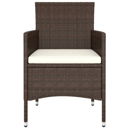 Set Divani da Giardino 5 pz in Polyrattan Marrone