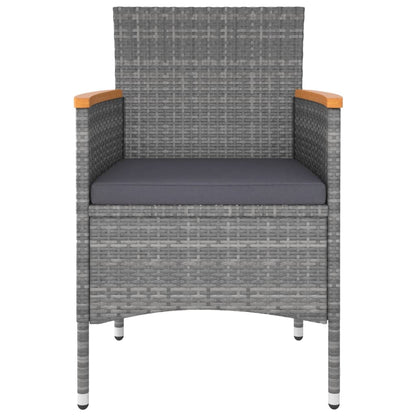 Set Divani da Giardino 5 pz in Polyrattan Grigio