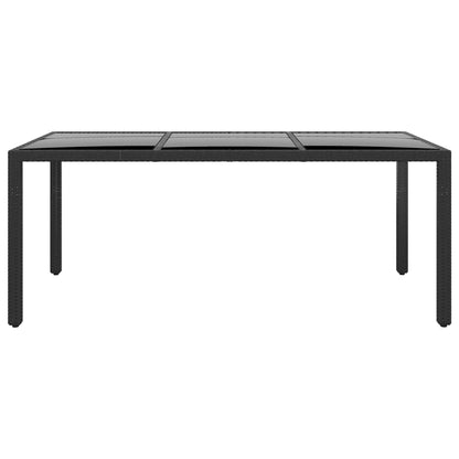 Set Mobili da Pranzo per Giardino 9 pz Polyrattan Nero