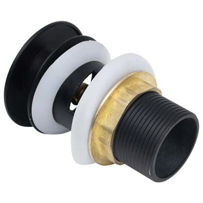 Scarico a Pressione con Funzione Troppopieno Nero 6,4x6,4x9,1cm