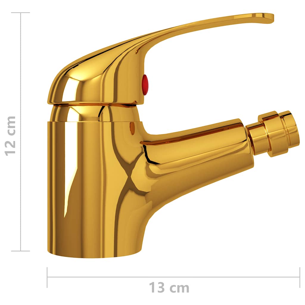 Rubinetto Miscelatore per BidÃ¨ Oro 13x12 cm