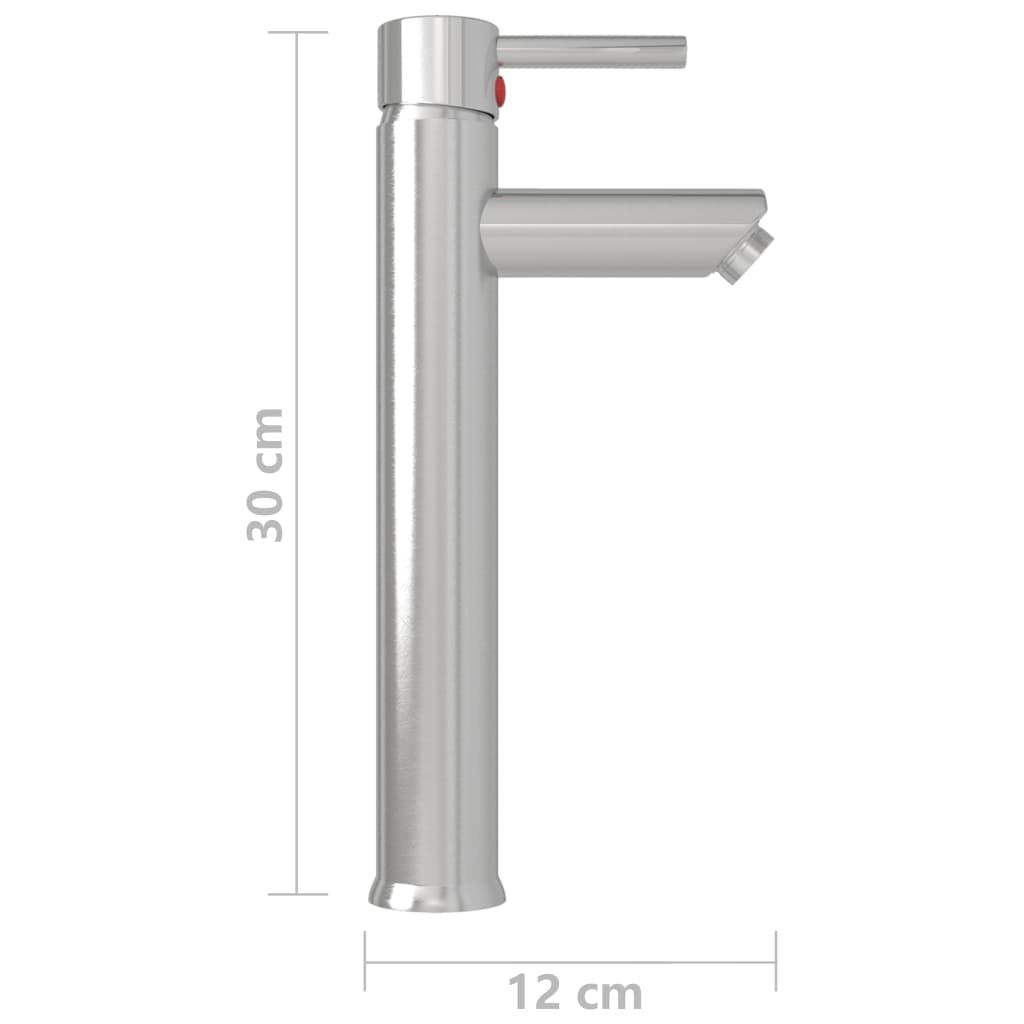 Rubinetto Miscelatore da Bagno Argento 12x30 cm