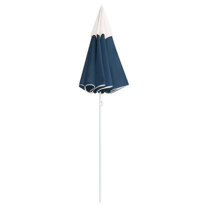 Ombrellone da Giardino con Palo in Acciaio Blu 180 cm