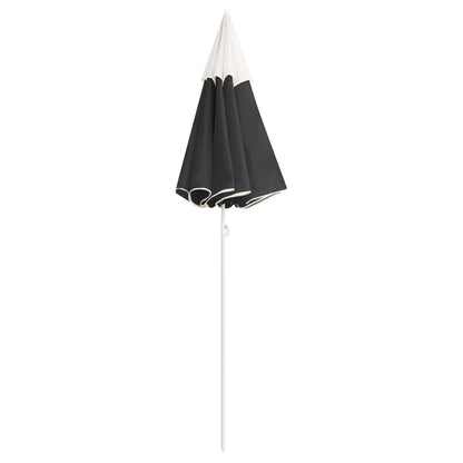 Ombrellone Giardino con Palo in Acciaio Antracite 180 cm