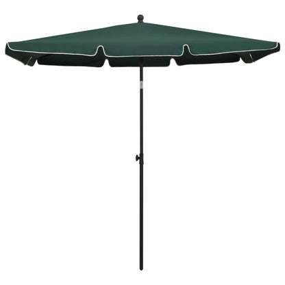Ombrellone da Giardino con Palo 210x140 cm Verde