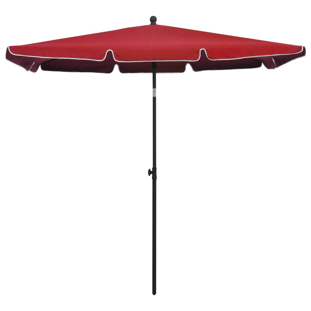 Ombrellone da Giardino con Palo 210x140 cm Rosso BordÃ²