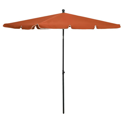 Ombrellone da Giardino con Palo 210x140 cm Terracotta