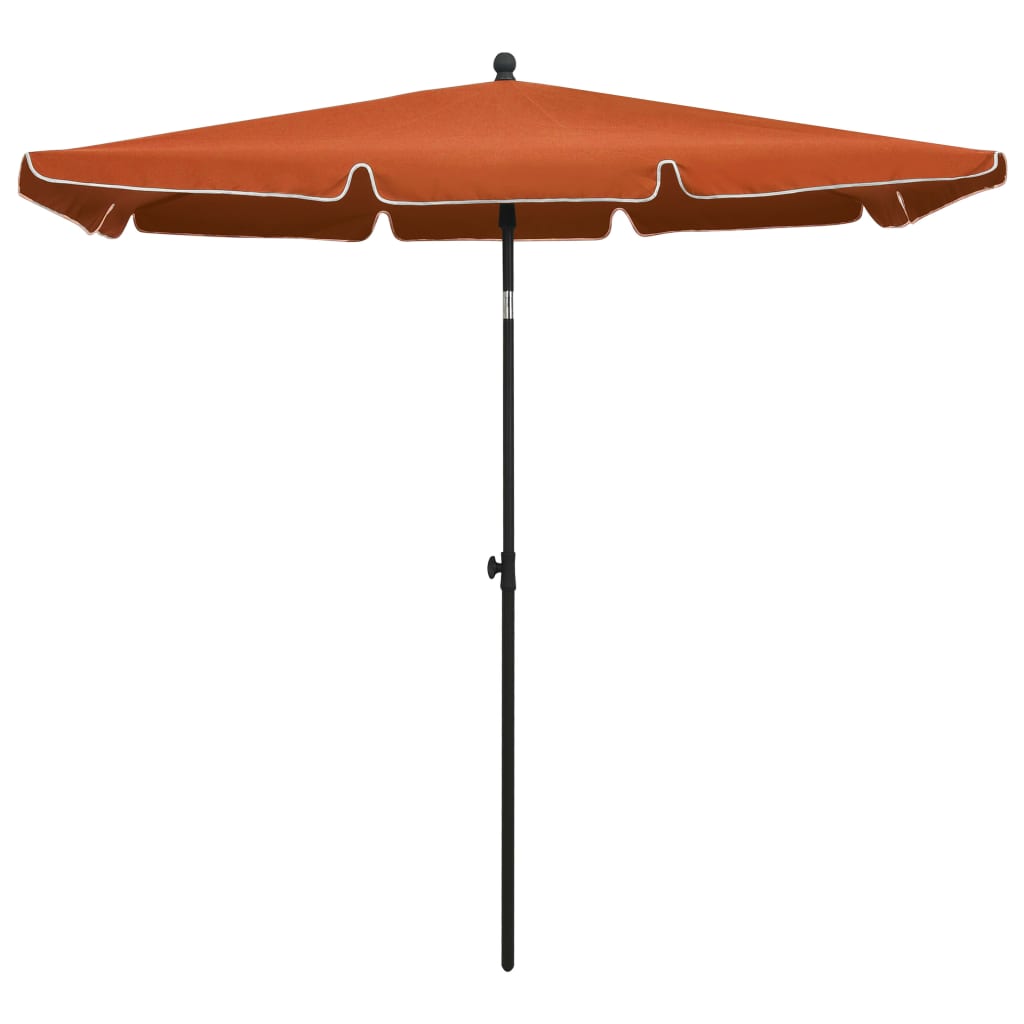 Ombrellone da Giardino con Palo 210x140 cm Terracotta