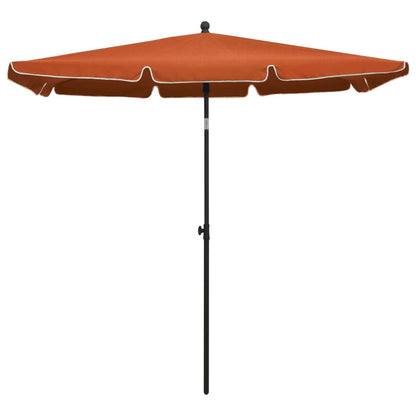 Ombrellone da Giardino con Palo 210x140 cm Terracotta