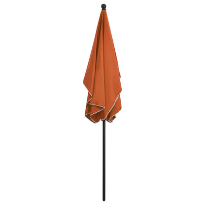 Ombrellone da Giardino con Palo 210x140 cm Terracotta