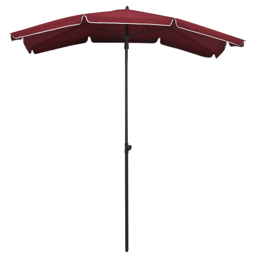 Ombrellone da Giardino con Palo 200x130 cm Rosso BordÃ²
