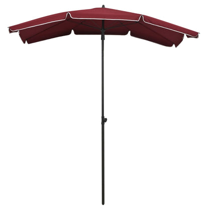 Ombrellone da Giardino con Palo 200x130 cm Rosso BordÃ²