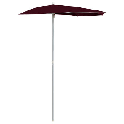 Ombrellone Semicircolare da Giardino con Palo 180x90 cm BordÃ²