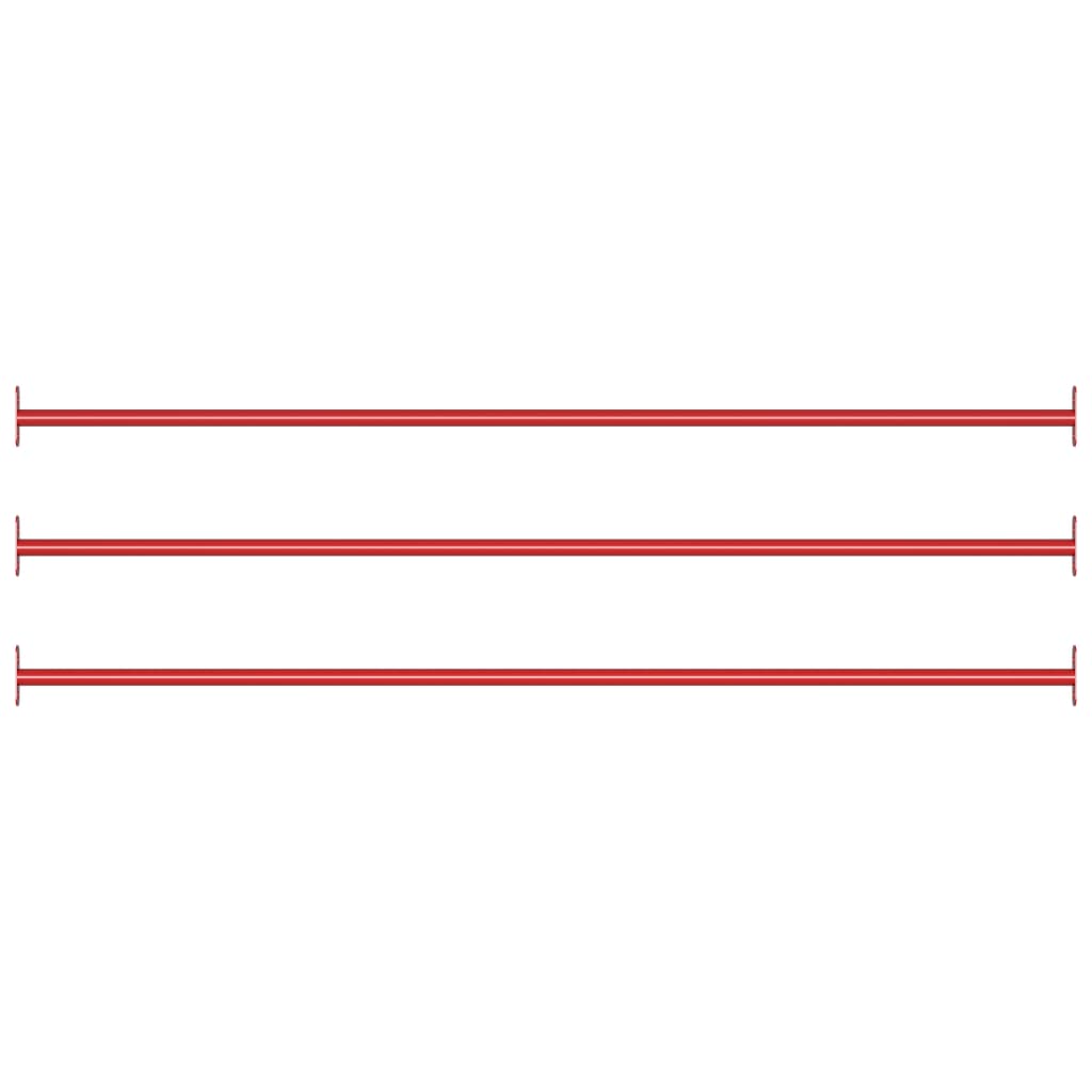 Sbarre da Gioco 3 pz 125 cm in Acciaio Rosso