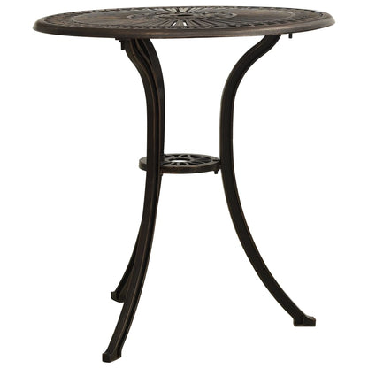 Tavolo da Giardino Bronzo 62x62x65 cm in Alluminio Pressofuso
