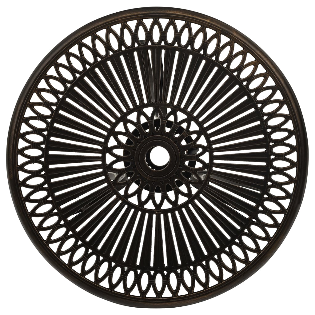 Tavolo da Giardino Bronzo 62x62x65 cm in Alluminio Pressofuso