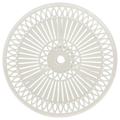 Tavolo da Giardino Bianco 62x62x65 cm in Alluminio Pressofuso