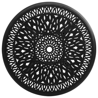 Tavolo da Giardino Nero 90x90x74 cm in Alluminio Pressofuso