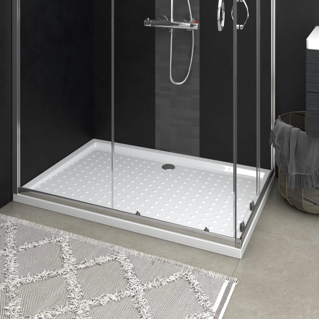 Piatto Doccia con Superficie Puntinata Bianco 80x120x4cm ABS