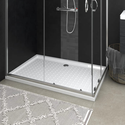 Piatto Doccia con Superficie Puntinata Bianco 80x120x4cm ABS