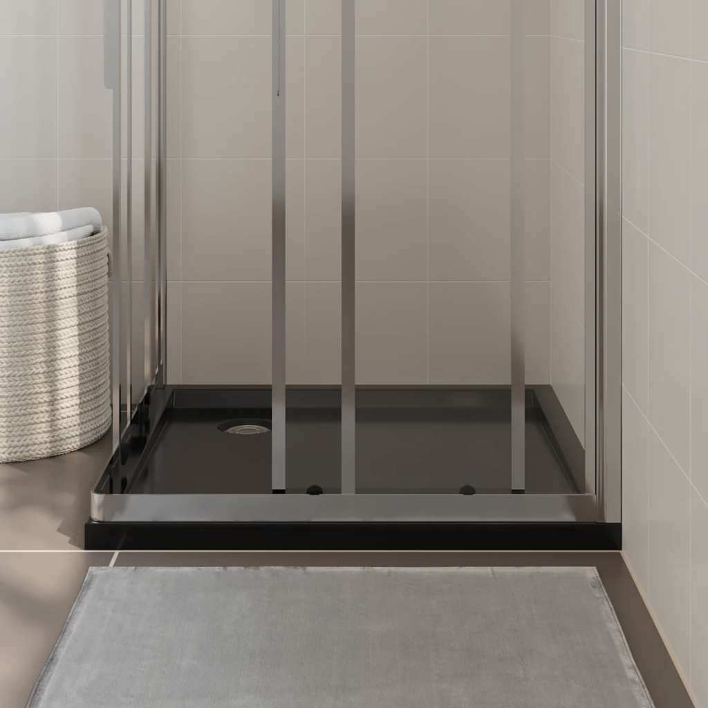 Piatto Doccia Quadrato in ABS Nero 80x80 cm