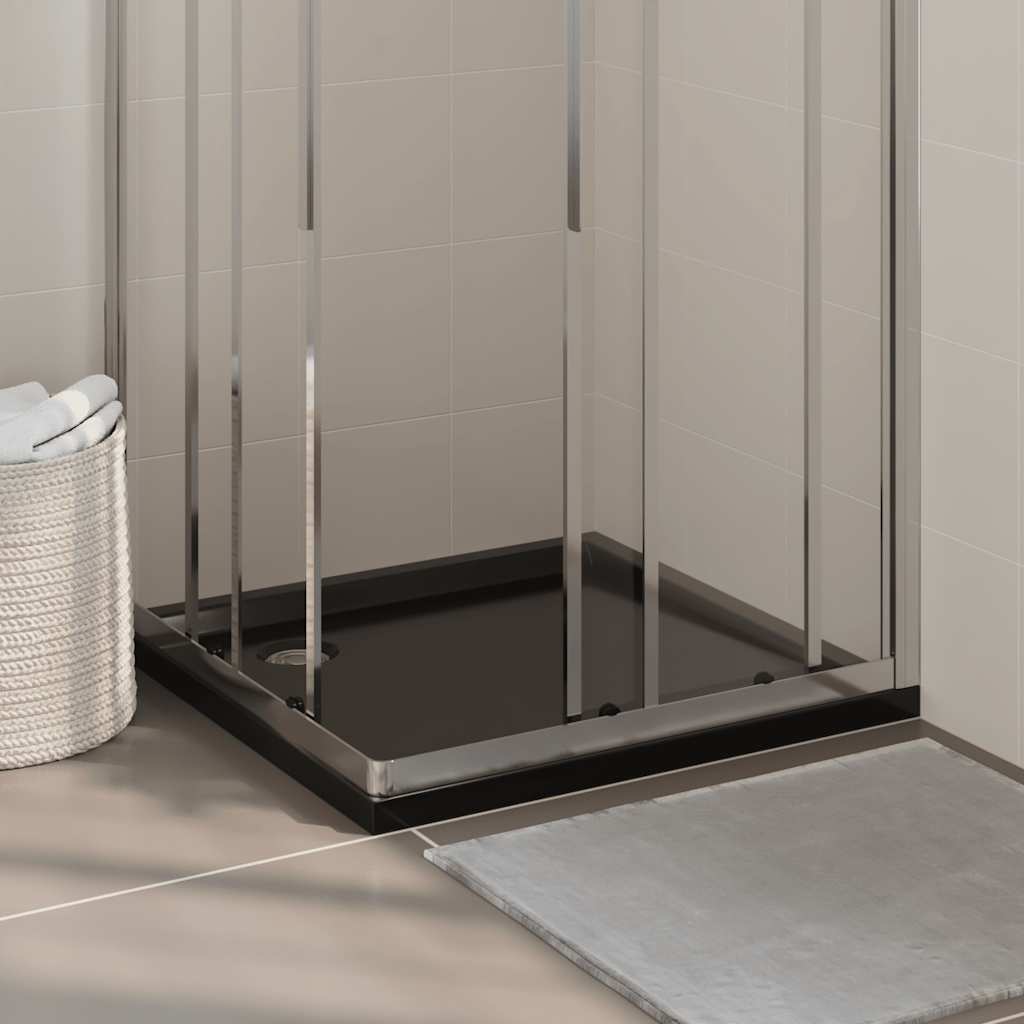 Piatto Doccia Quadrato in ABS Nero 80x80 cm