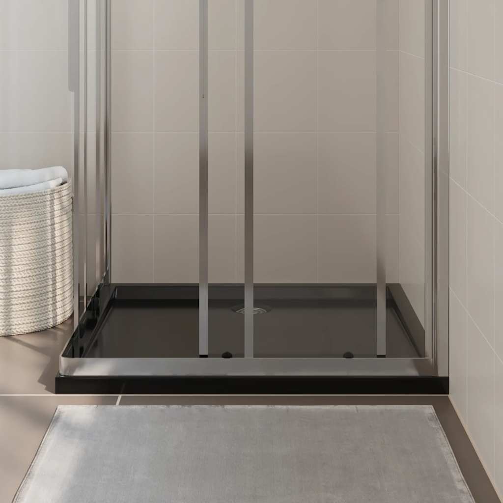 Piatto Doccia in ABS Rettangolare Nero 80x90 cm