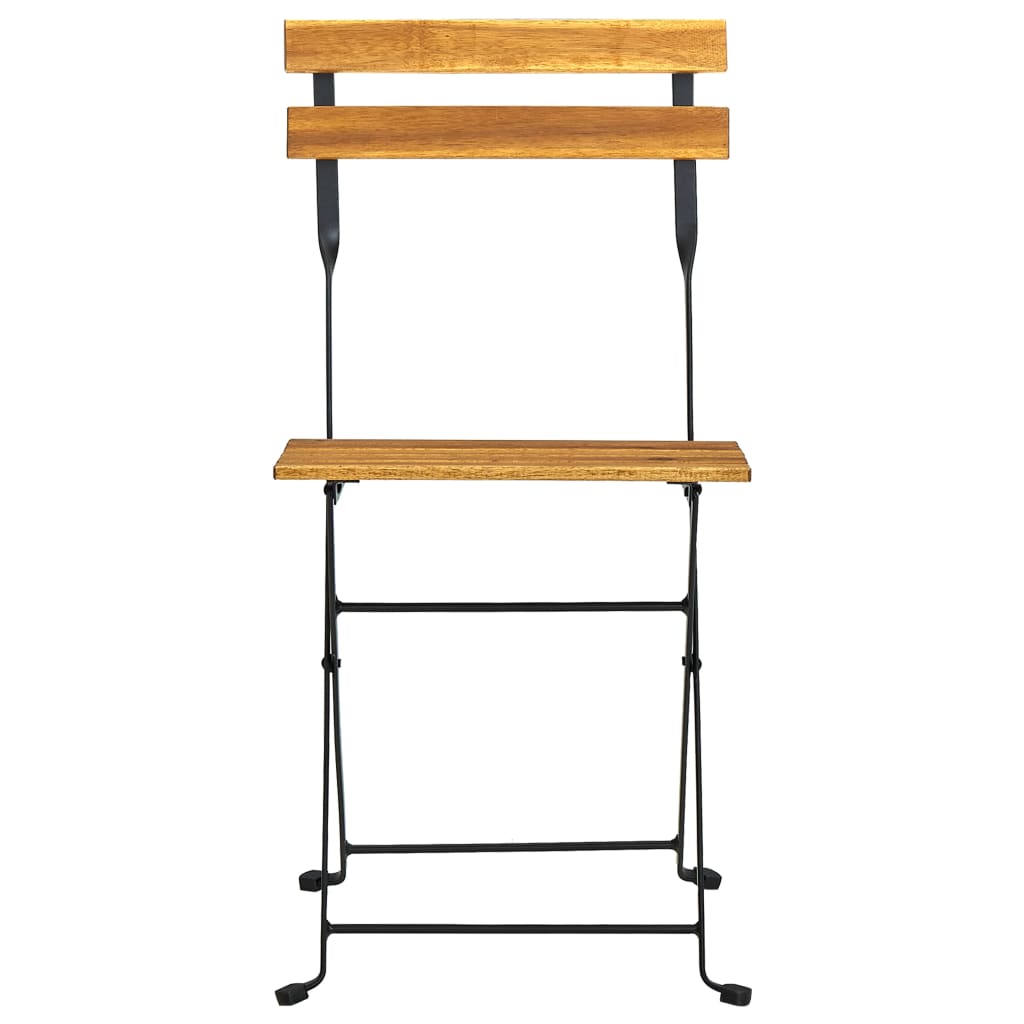 Set da Pranzo Pieghevole per Giardino 9pz in Massello di Acacia